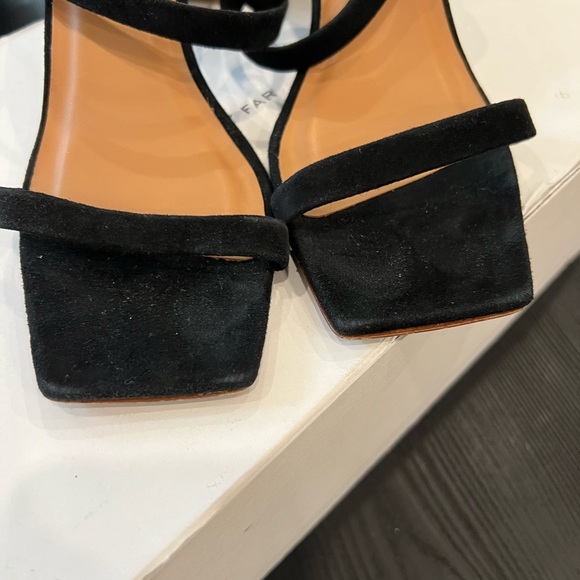 BY FAR TANYA BLACK SUEDE SANDAL - Picture 9 of 11